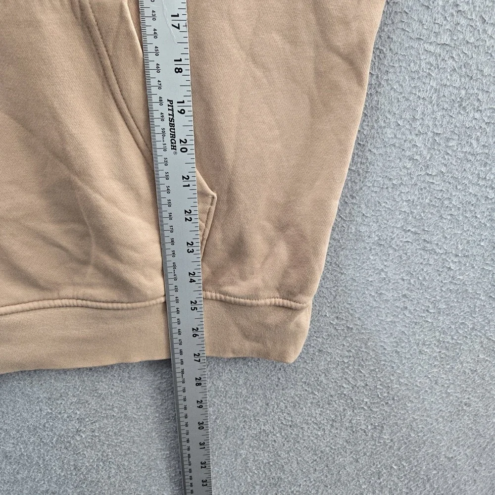 Jordan Men Hoodie L Tan Embroidered Flight MVP Fleece Jumpman Logo Pullover
